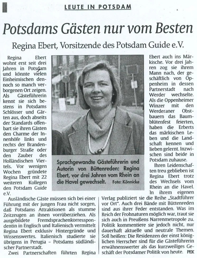 Potsdams Gästen Regina Ebert
