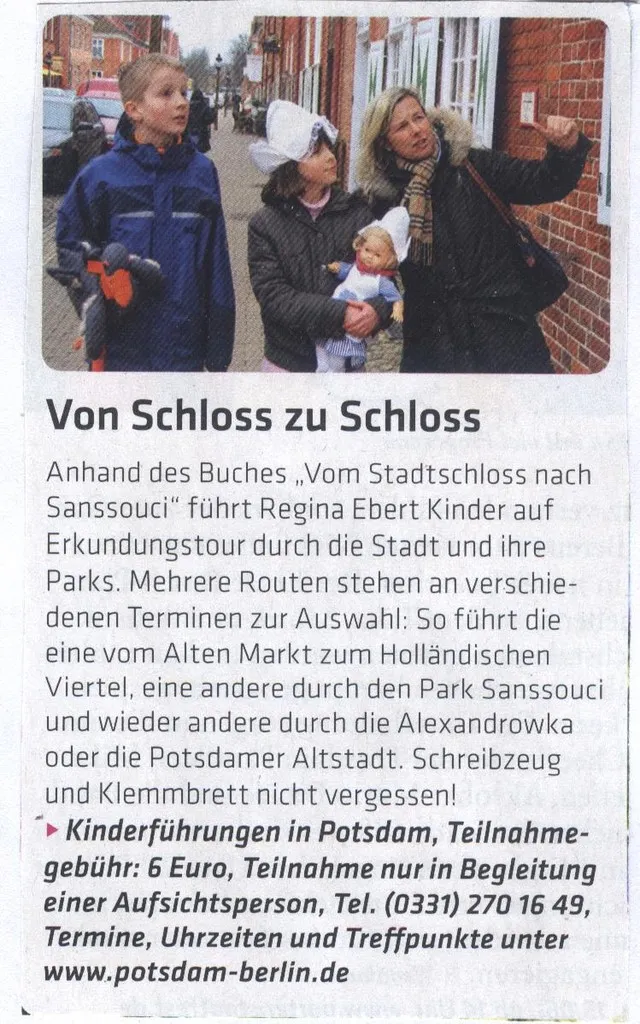 Kinderführung in Potsdam Regina Ebert