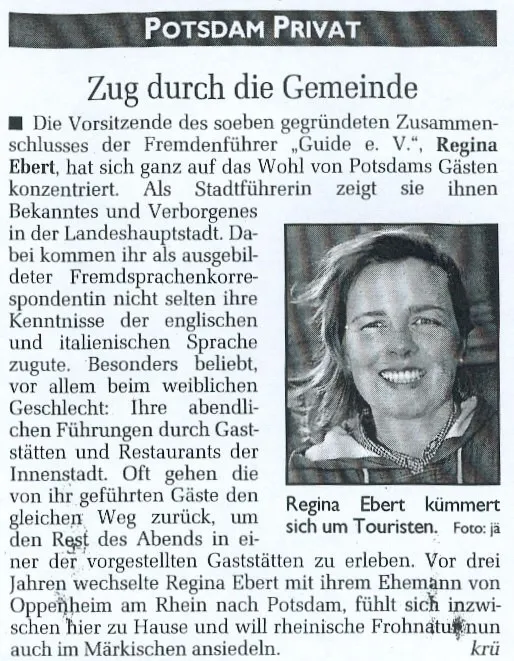 Zug durch die Gemeinde Regina Ebert