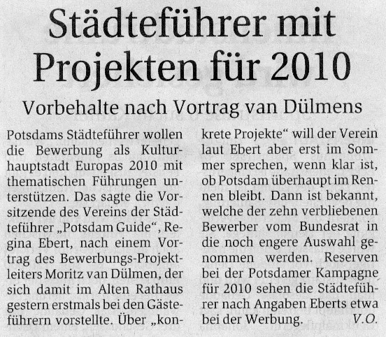 Potsdam Kulturhauptstadt Regina Ebert