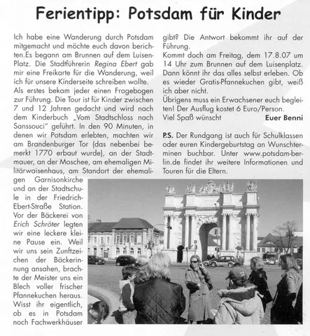 Potsdam für Kinder Regina Ebert