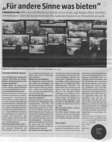 Führung für Sehbehinderte Potsdam Regina Ebert