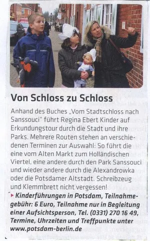 Kinderführung in Potsdam Regina Ebert