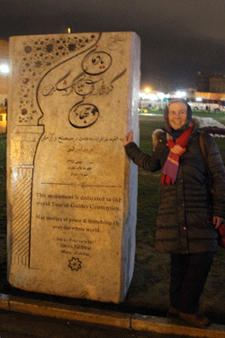 Denkmal für Tourist Guides Iran Regina Ebert
