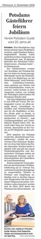 Potsdams Gästeführer feiern Jubiläum